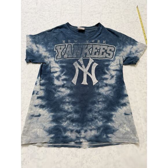 Vintage NYE YANKEES Tie Dye T - Shirt Blue Size Small - Picture 1 of 8